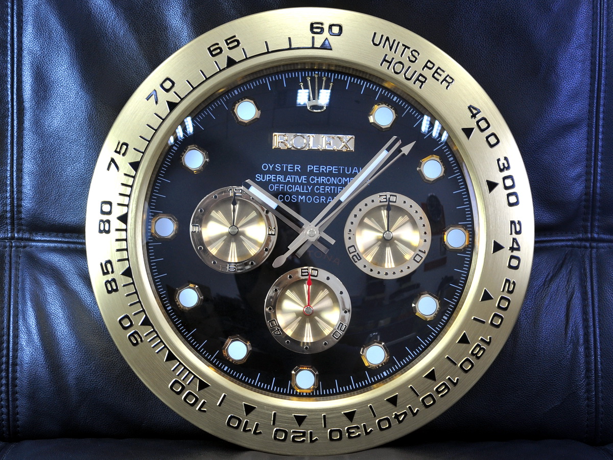 Rolex勞力士【EC廠出品】 Daytona系列壁掛時鐘鋁合金外殼+電鍍黃金
