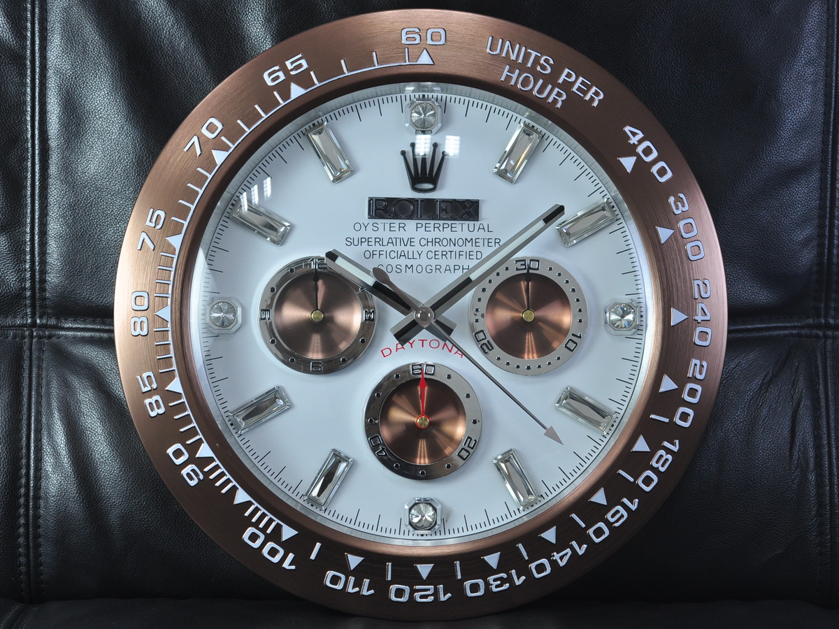 Rolex勞力士【EC廠出品】 Daytona系列壁掛時鐘鋁合金外殼+DLC咖啡色電鍍
