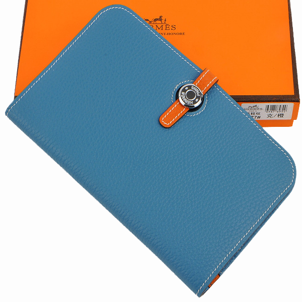 HERMES-227-blue-orange錢夾 