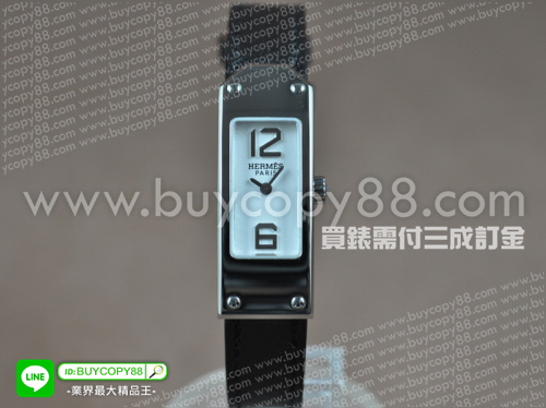 愛馬仕【女性用】Kelly2系列頂級版不銹鋼錶殼白色面盤瑞士RONDA石英機芯