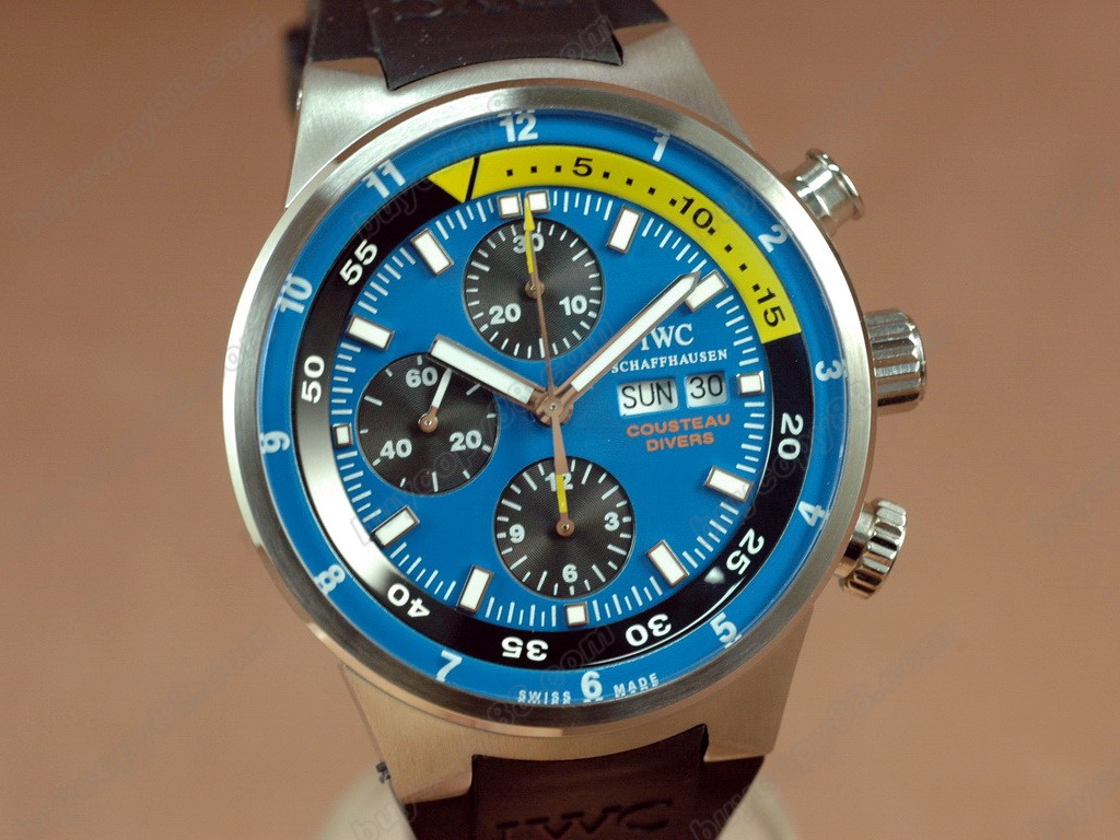 IWC【男性用】2008 Cousteau Divers Chrono SS Blue A-7750 自動機芯搭載