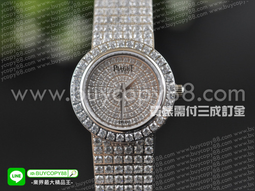 伯爵【女性用】Traditional傳統系列腕錶不銹鋼錶殼滿鑽面盤瑞士石英機芯