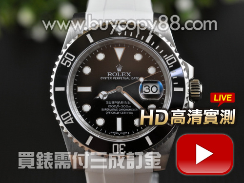 勞力士【男性用】Submariner潛航者型系列腕錶不銹鋼錶殼搭配黑色陶瓷圈2836-2自動機械機芯