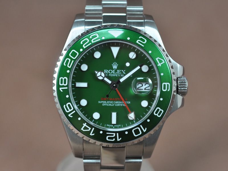 勞力士 Watches GMT Master 43mm SS Ceramiac 錶圈 綠 A-2836-2 自動機芯 搭 載