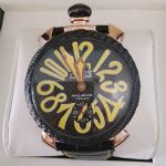 48mm 手巻き スモールセコンド ラバー ブラック ガガーミラノ